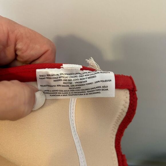 Rhode x Target Swimsuit womens XL Red Embossed Dot Ruffle beach coastal sexy NWT - Picture 14 of 14